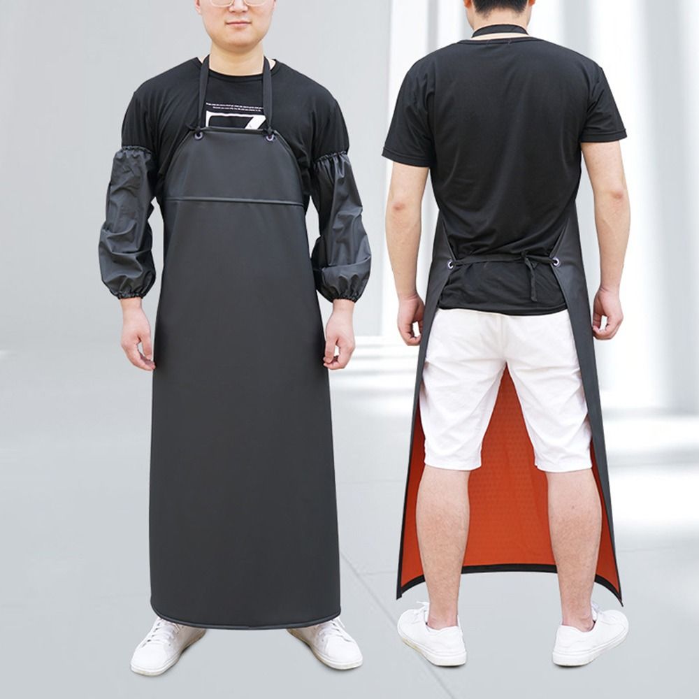 Soft PU Leather Kitchen Apron  - Home Cooking Chef บทวิจารณ์และราคา