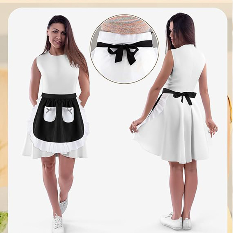 Elegant Lace Short Apron With  - Home Cooking Services บทวิจารณ์และราคา