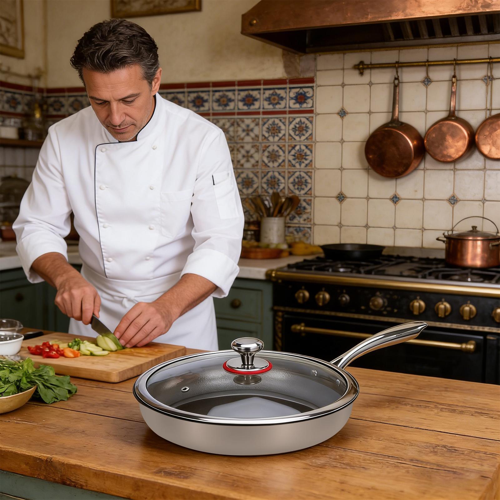 Titanium Cooking Pan Non-Stick - Home Cooking Meal บทวิจารณ์และราคา