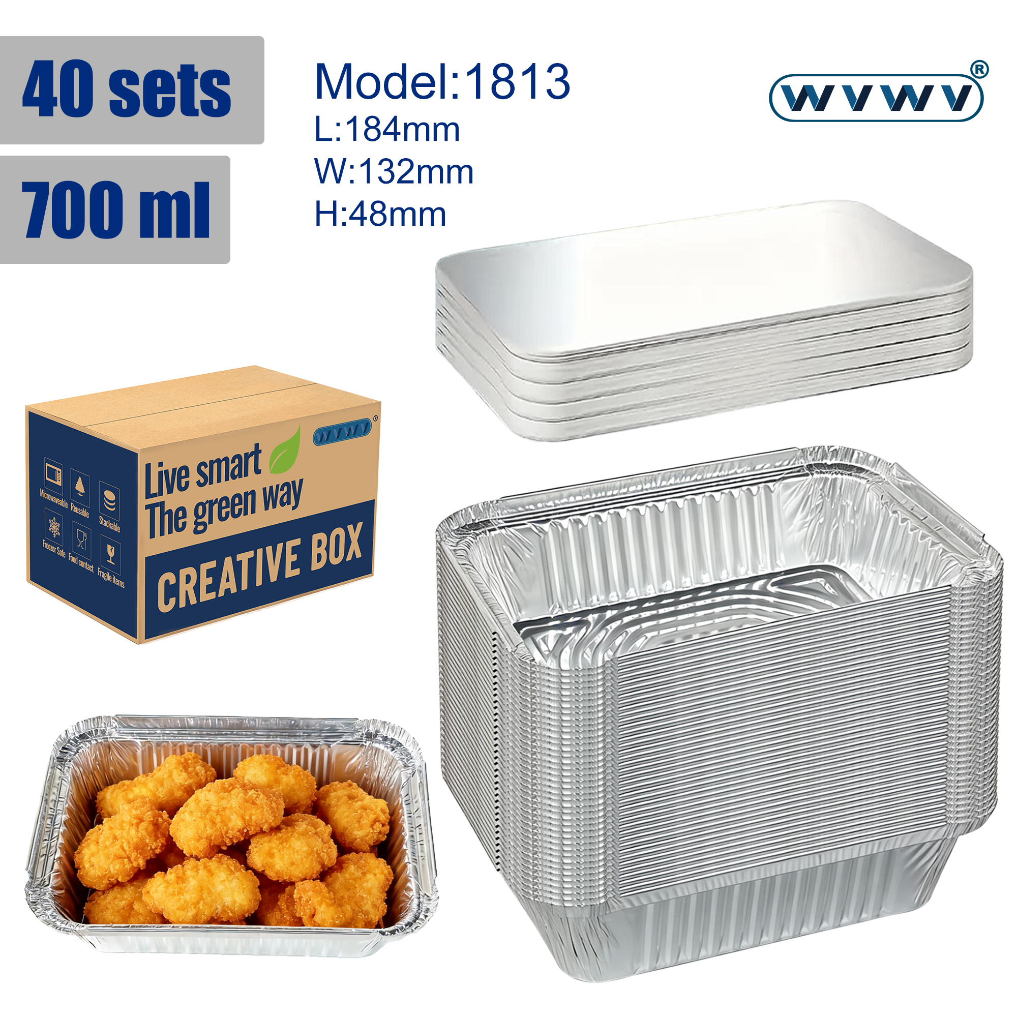 40 Containers + 40 Lids, Silve - Home Cooking Meal บทวิจารณ์และราคา