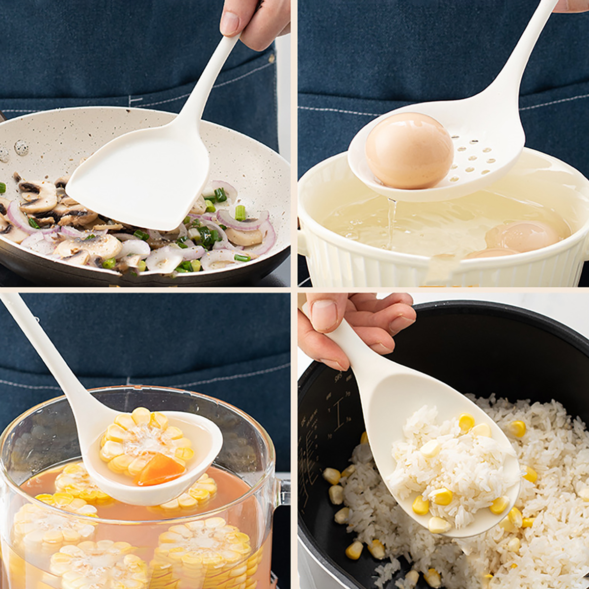 4pcs Silicone Kitchenware Uten - Home Cooking Services บทวิจารณ์และราคา