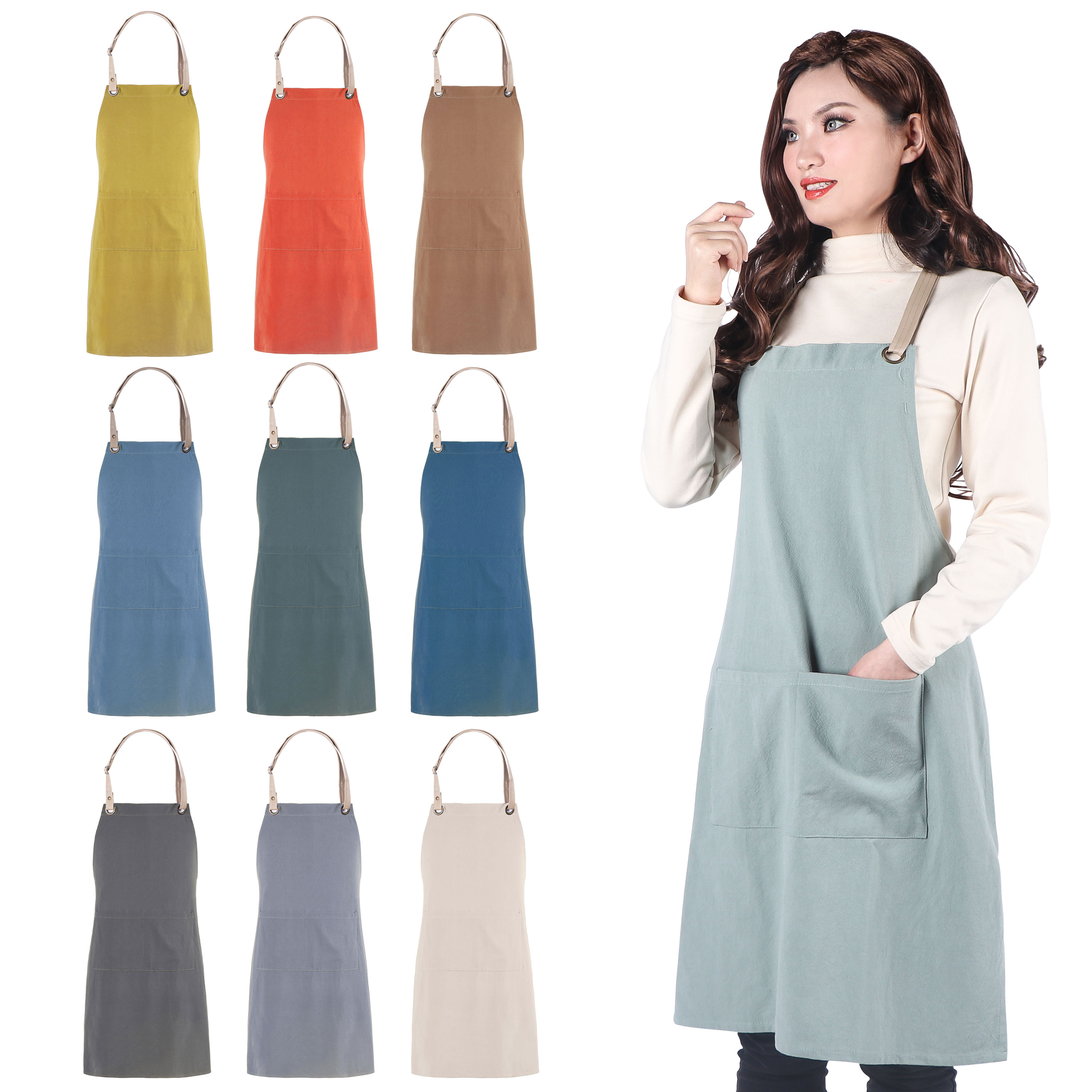 Multicolor Women Man Cotton Li - Home Cooking Chef บทวิจารณ์และราคา