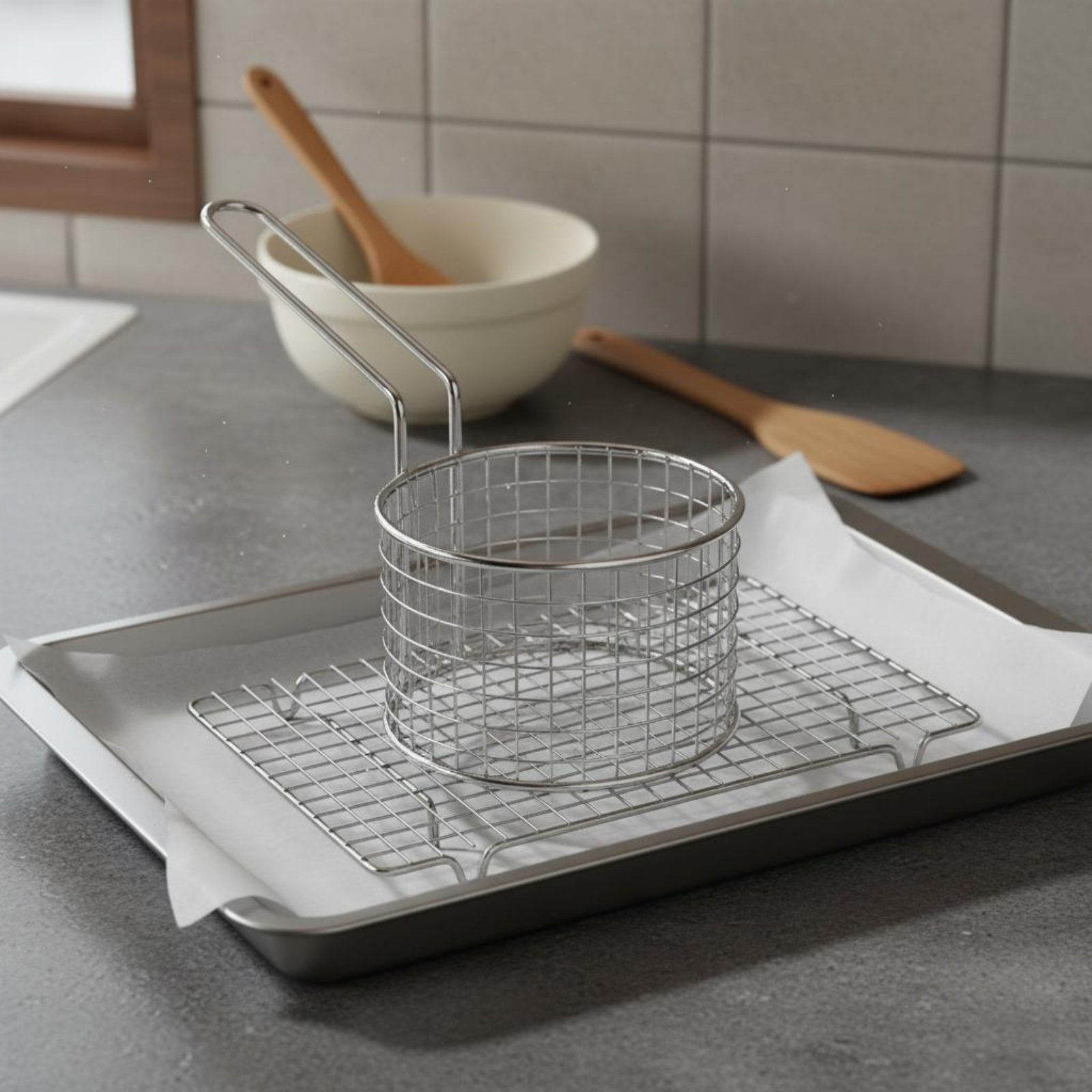 Stainless Steel Chip Basket Ea - Home Cooking Food บทวิจารณ์และราคา