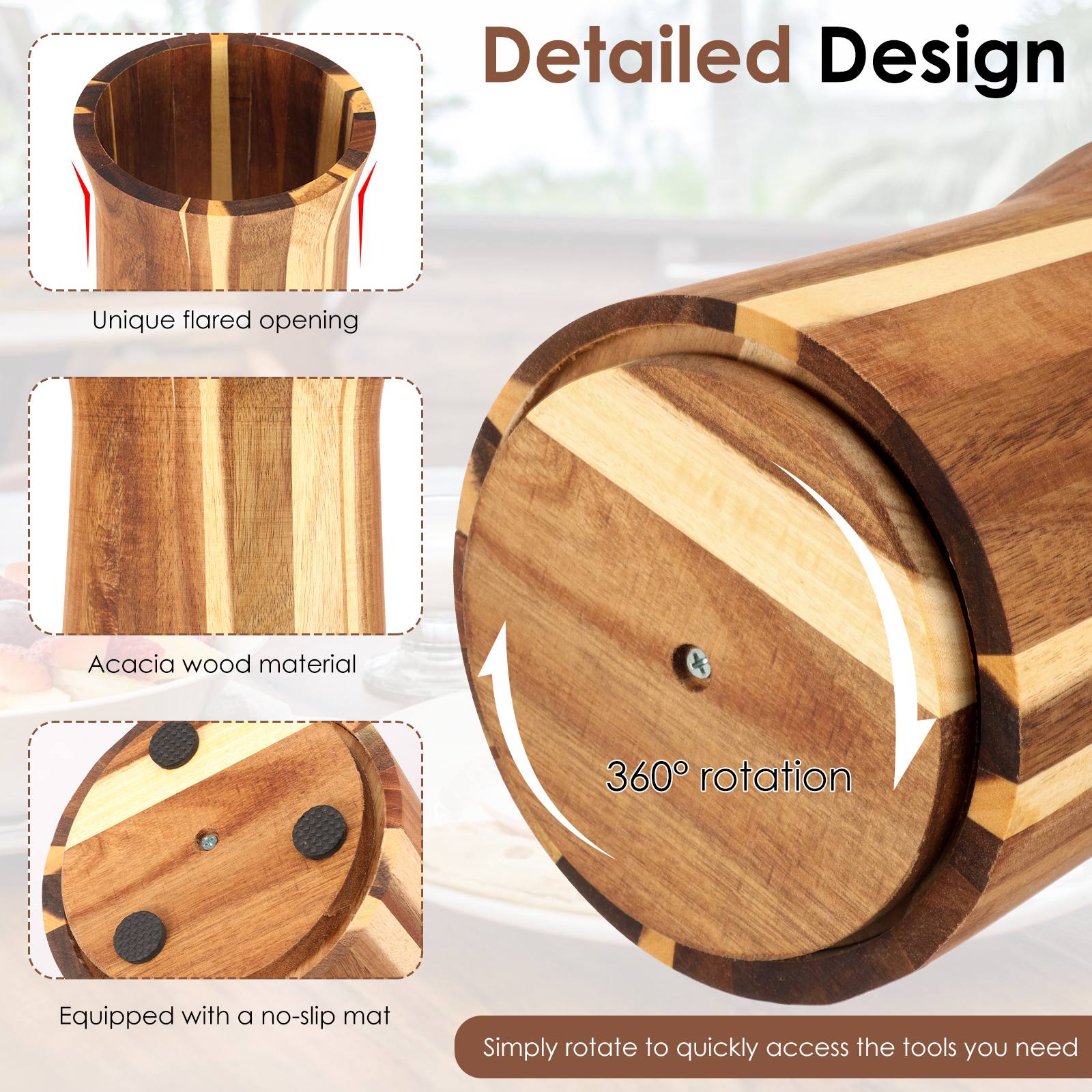 360° Rotating Utensil Holder W - Home Cooking Services บทวิจารณ์และราคา