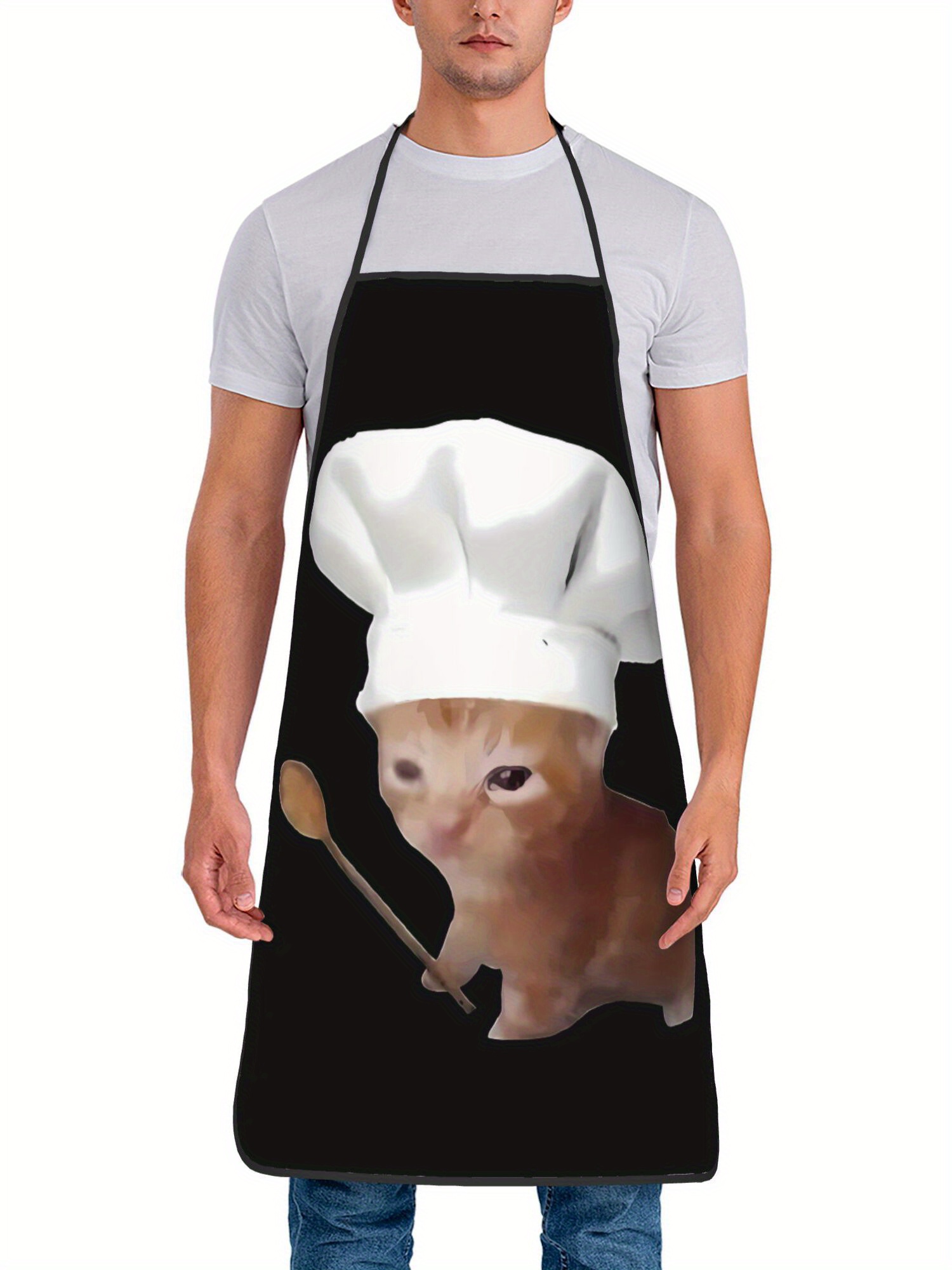 Funny Chef Crying Cat Apron Ki - Home Cooking Chef บทวิจารณ์และราคา