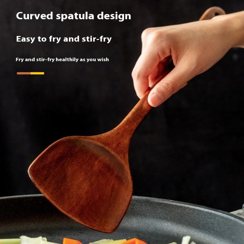 Wooden Spatula Long Handle Hea - Home Cooking Services บทวิจารณ์และราคา