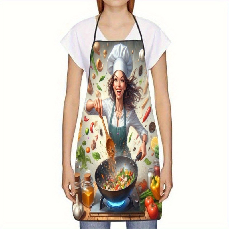 Vegetable Cooking Print Apron, - Home Cooking Chef บทวิจารณ์และราคา