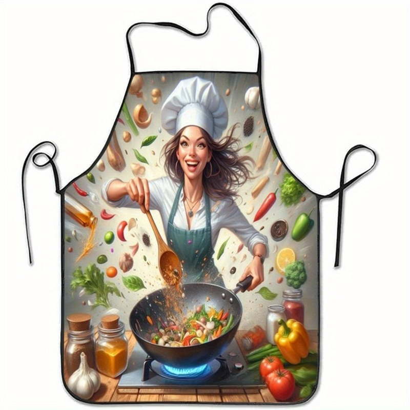 Vegetable Cooking Print Apron, - Home Cooking Chef บทวิจารณ์และราคา
