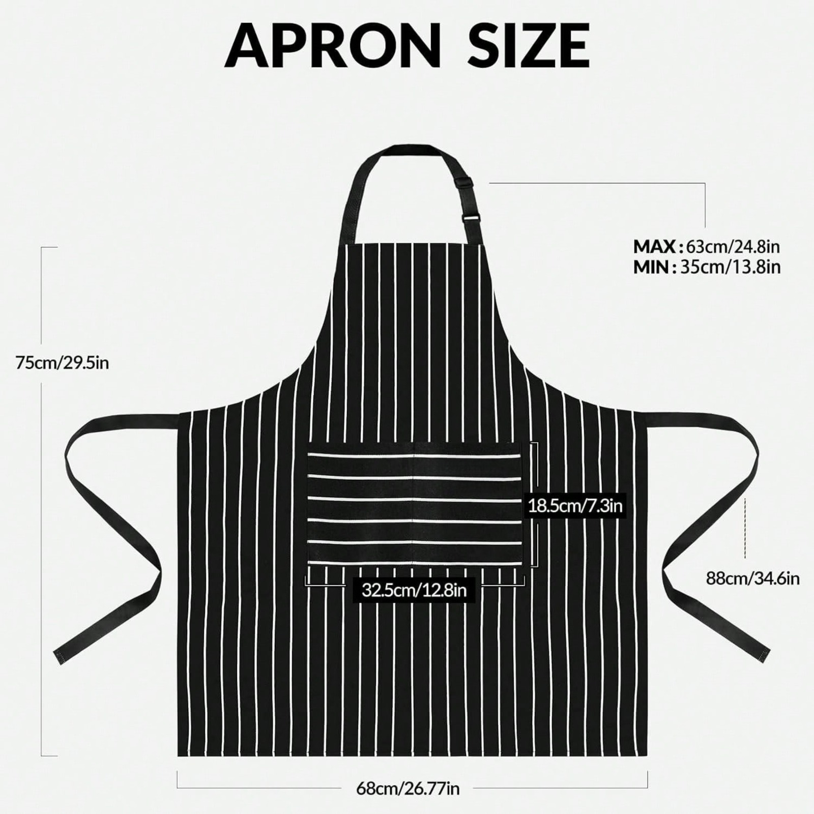 1/2PCS Striped Halter Neck Apr - Home Cooking Chef บทวิจารณ์และราคา