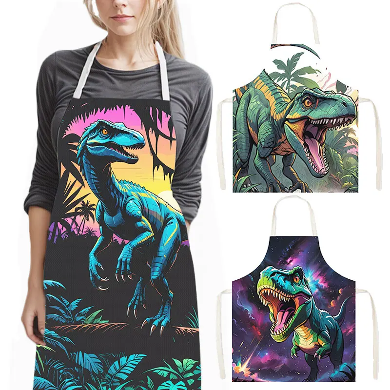 Cute Dinosaur Print Kitchen Ap - Home Cooking Chef บทวิจารณ์และราคา