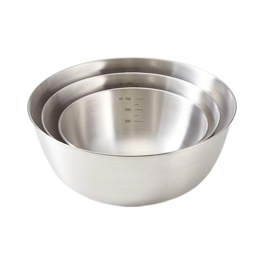 3pcs Stainless Steel Bowl Set  - Home Cooking Food บทวิจารณ์และราคา