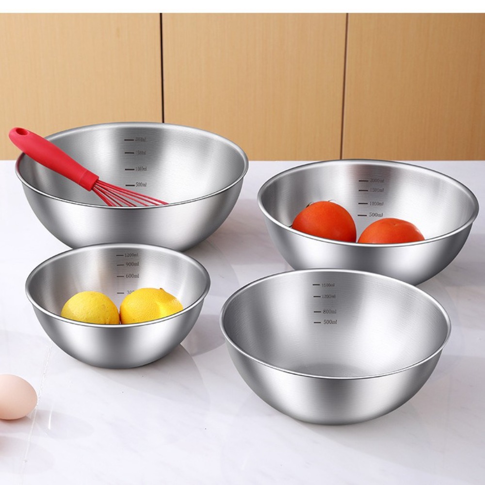 3pcs Stainless Steel Bowl Set  - Home Cooking Food บทวิจารณ์และราคา